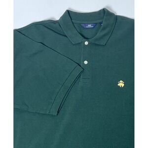 Brooks Brothers 346 Mens Dark Green Polo Shirt XL Classic Fit Embroidered Logo
